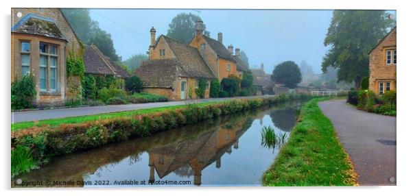 Lower Slaughter, Cotswolds Acrylic by Michele Davis