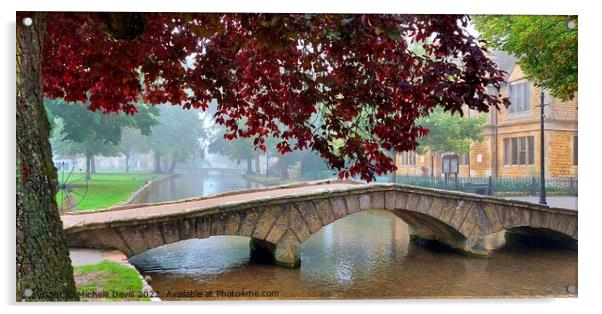 Bourton-on-the-Water, Cotswolds Acrylic by Michele Davis