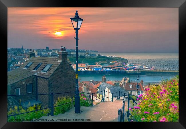 Whitby 199 Steps Framed Print by Alison Chambers