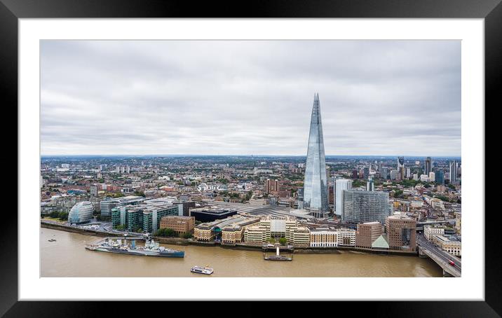 The Shard dominating the London skyline Framed Mounted Print by Jason Wells