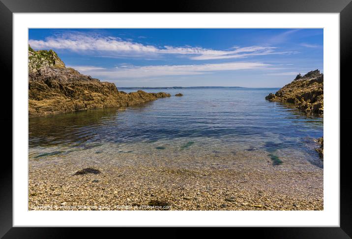 Small beach, Mevagissey, Cornwall Framed Mounted Print by Michael Shannon