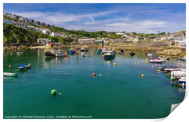 Small watercraft and fishing boats in the harbour  Print by Michael Shannon