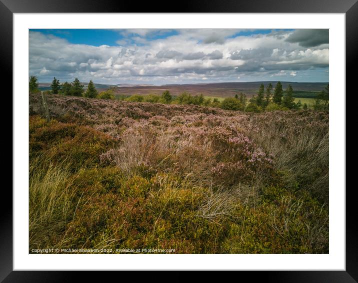 North Yorkshire Moors near Cowhouse Bank Framed Mounted Print by Michael Shannon