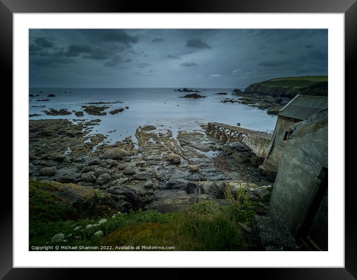 The old lifeboat station on Lizard Point, Cornwall Framed Mounted Print by Michael Shannon