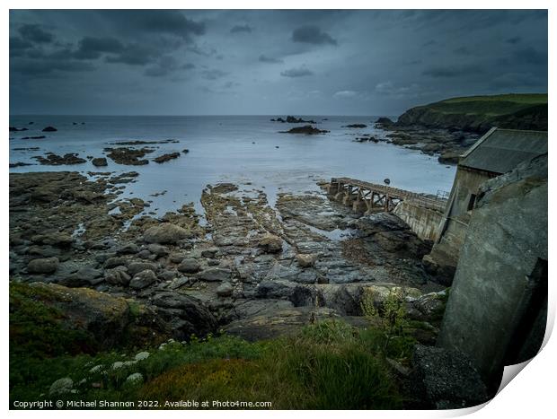 The old lifeboat station on Lizard Point, Cornwall Print by Michael Shannon