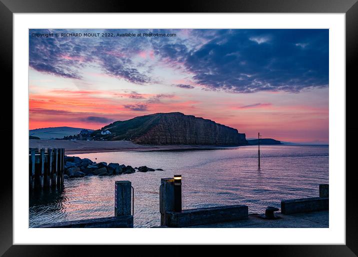 Sunrise at West Bay in Dorset Framed Mounted Print by RICHARD MOULT