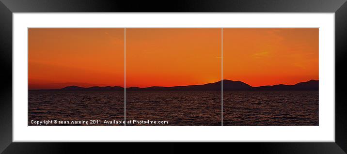 Sunset bay Framed Mounted Print by Sean Wareing