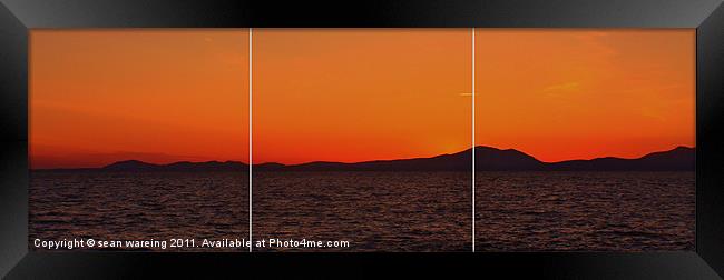 Sunset bay Framed Print by Sean Wareing