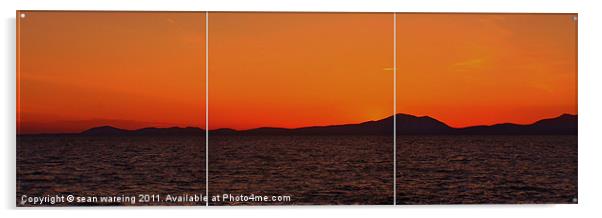 Sunset bay Acrylic by Sean Wareing