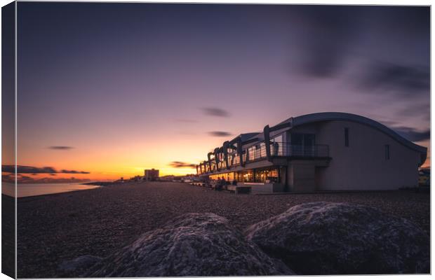 Perch Cafe, Lancing Canvas Print by Mark Jones