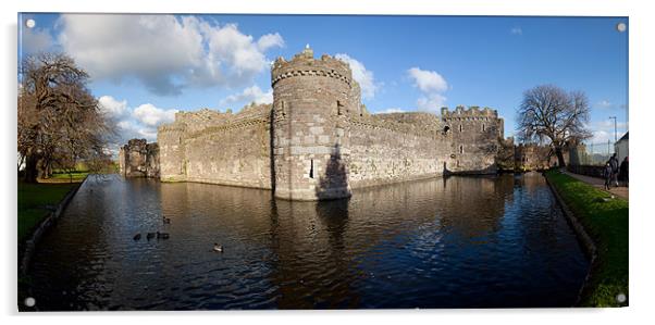 Beaumaris Castle Acrylic by Gail Johnson