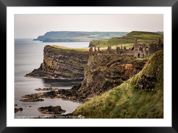 Dunluce Castle - Northern Ireland  Framed Mounted Print by Jennifer Nelson