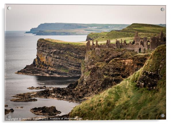 Dunluce Castle - Northern Ireland  Acrylic by Jennifer Nelson