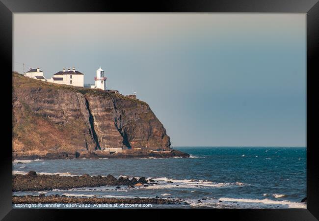 Blackhead Lighthouse Northern Ireland  Framed Print by Jennifer Nelson