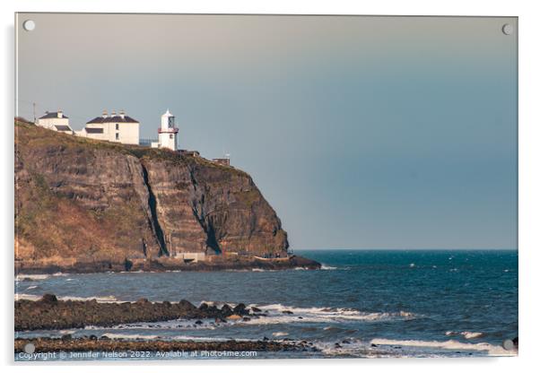 Blackhead Lighthouse Northern Ireland  Acrylic by Jennifer Nelson