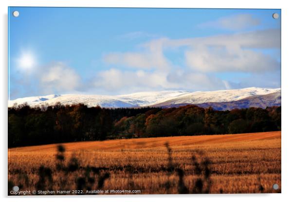 Majestic Scottish Highlands Acrylic by Stephen Hamer
