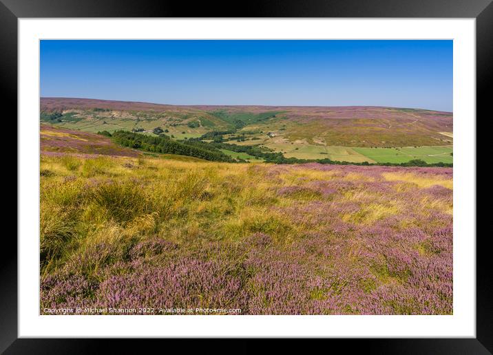 Westerdale North Yorkshire Moors Framed Mounted Print by Michael Shannon