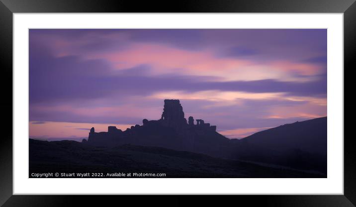 Corfe Castle Sunrise Framed Mounted Print by Stuart Wyatt