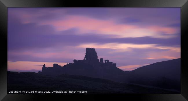Corfe Castle Sunrise Framed Print by Stuart Wyatt
