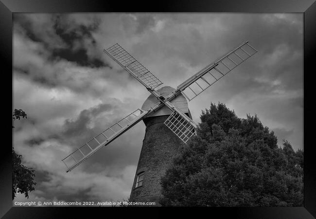 Rayleigh in Essex windmill Framed Print by Ann Biddlecombe