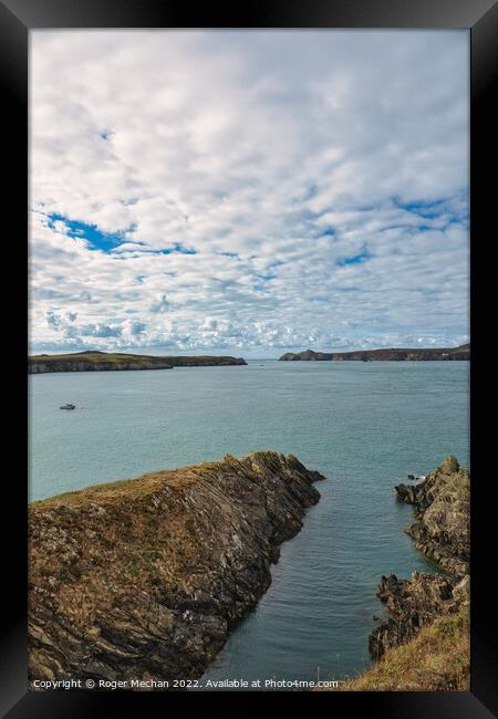 Clouds over Ramsey Sound St David's Wales Framed Print by Roger Mechan