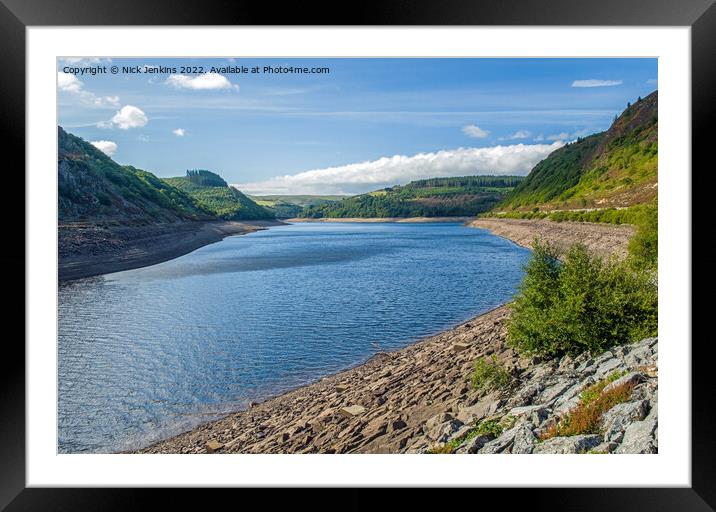 Caban Coch Reservoir Elan Valley Powys  Framed Mounted Print by Nick Jenkins