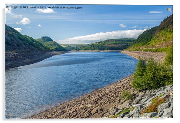 Caban Coch Reservoir Elan Valley Powys  Acrylic by Nick Jenkins