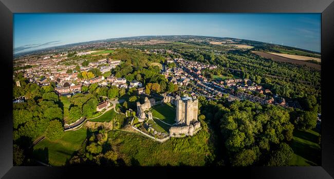 Conisbrough Castle From The Air Framed Print by Apollo Aerial Photography