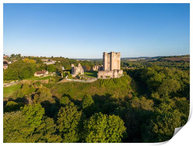 Conisbrough Castle From The Air Print by Apollo Aerial Photography