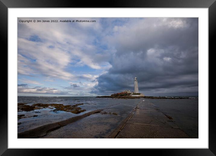 Storm Clouds at St Mary's Island (2) Framed Mounted Print by Jim Jones