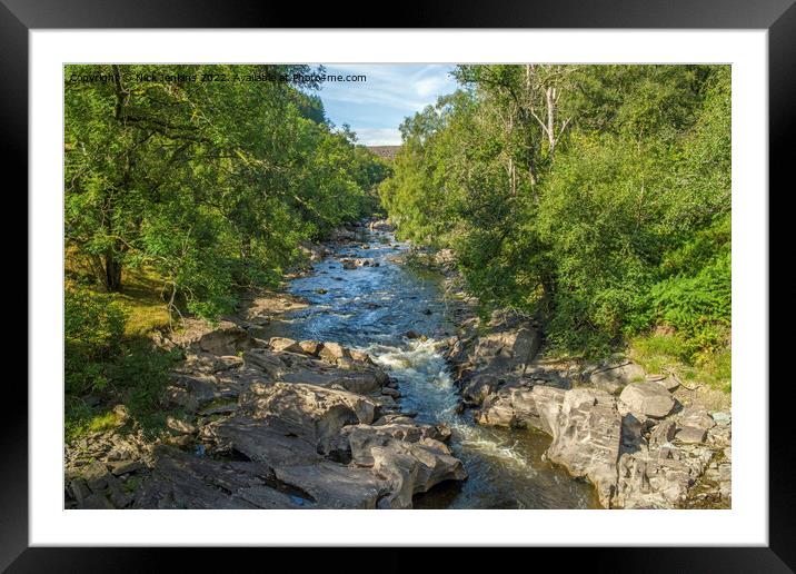 The Afon Elan River flowing down the Elan Valley  Framed Mounted Print by Nick Jenkins