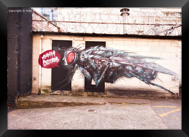 Captivating Graffiti Odyssey: Birmingham's Custard Framed Print by Holly Burgess
