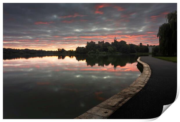 Linlithgow Palace Sunrise Print by overhoist 