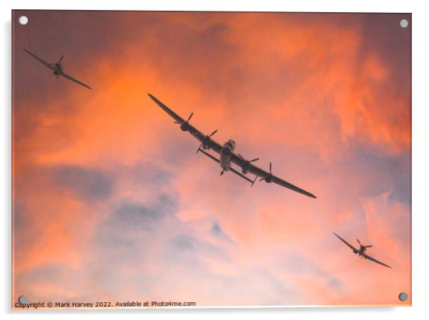 Battle of Britain memorial flight Acrylic by Mark Harvey