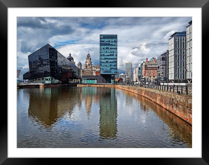 Canning Dock Reflections Framed Mounted Print by Darren Galpin