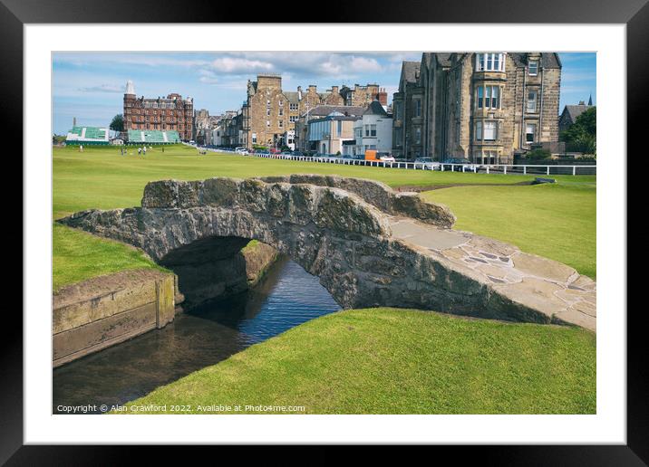 Swilcan Bridge, St. Andrews, Scotland Framed Mounted Print by Alan Crawford