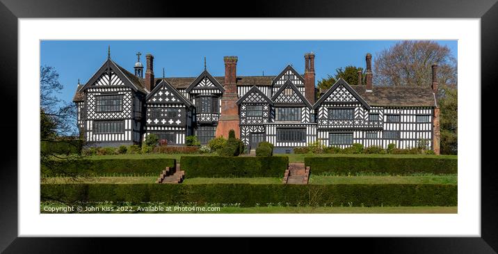 Bramhall Hall - Tudor Manor House Framed Mounted Print by John Kiss