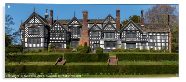 Bramhall Hall - Tudor Manor House Acrylic by John Kiss