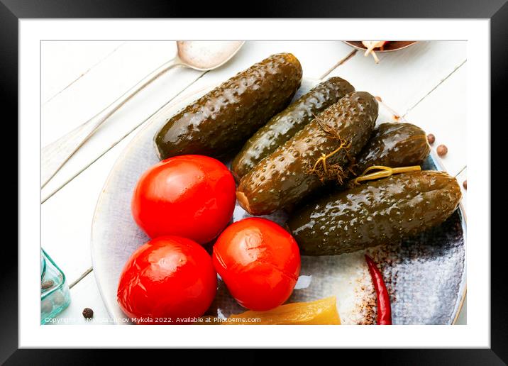 Pickles, pickled vegetables Framed Mounted Print by Mykola Lunov Mykola