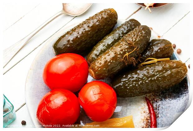 Pickles, pickled vegetables Print by Mykola Lunov Mykola