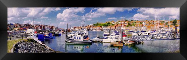 Whitby Harbour North Yorkshire  Framed Print by Alison Chambers