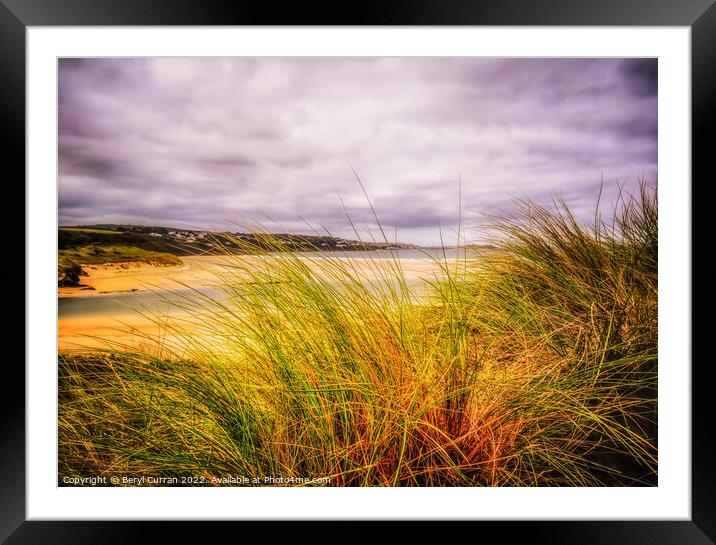 Golden Dunes at Hayle Beach Framed Mounted Print by Beryl Curran