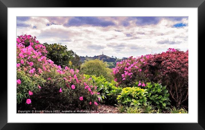 Colourful Spring Floral Landscape Framed Mounted Print by Errol D'Souza