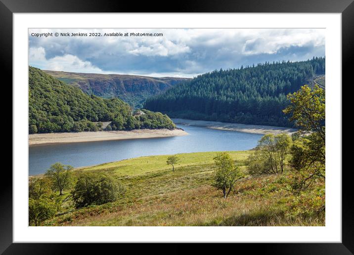 Pen y Garreg Reservoir Elan Valley Powys Framed Mounted Print by Nick Jenkins