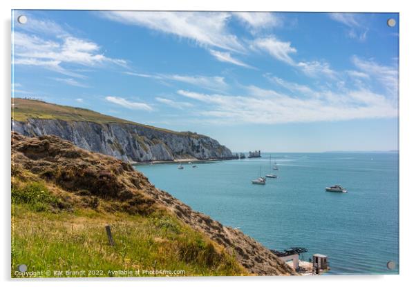 Summer at Alum Bay on the Isle of Wight Acrylic by KB Photo