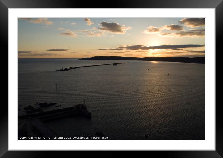 Plymouth breakwater Framed Mounted Print by Simon Armstrong