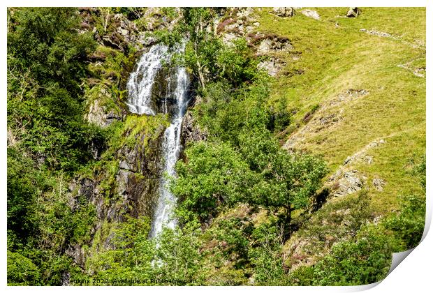 Central Section of Cautley Spout Howgills Print by Nick Jenkins