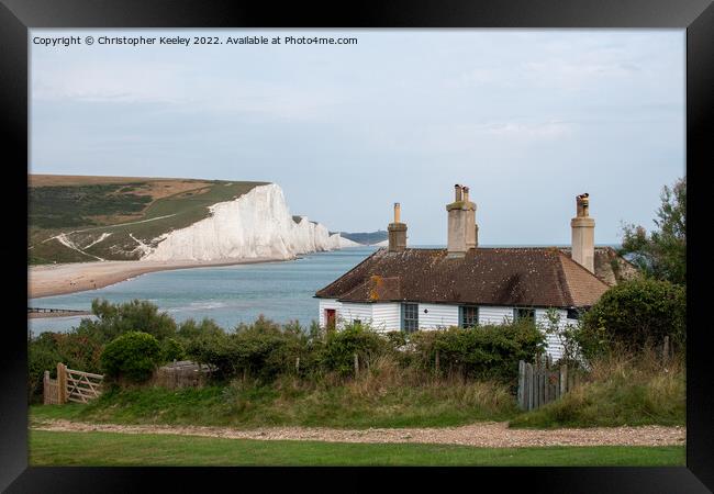 Cuckmere Haven and Seven Sisters Cliffs Framed Print by Christopher Keeley