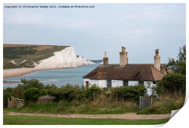 Cuckmere Haven and Seven Sisters Cliffs Print by Christopher Keeley