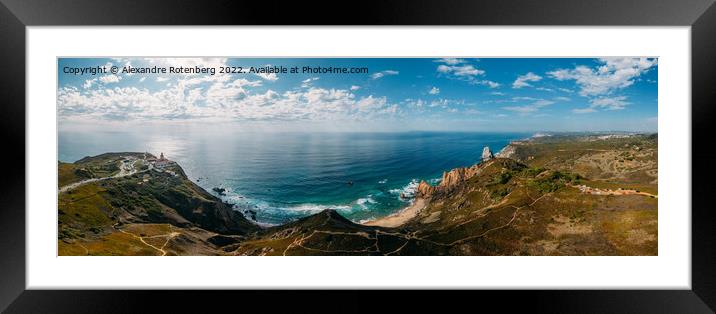 Cabo da Roca and Ursa Beach in Portugal Panorama Framed Mounted Print by Alexandre Rotenberg